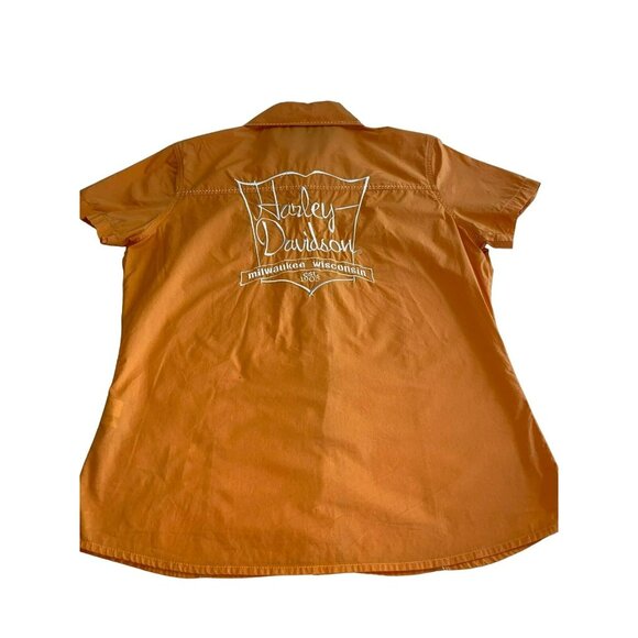 Harley Davidson Ladies Button Down Short Size Medium - Picture 5 of 5